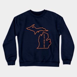 Lexington MI Love (Orange) Crewneck Sweatshirt